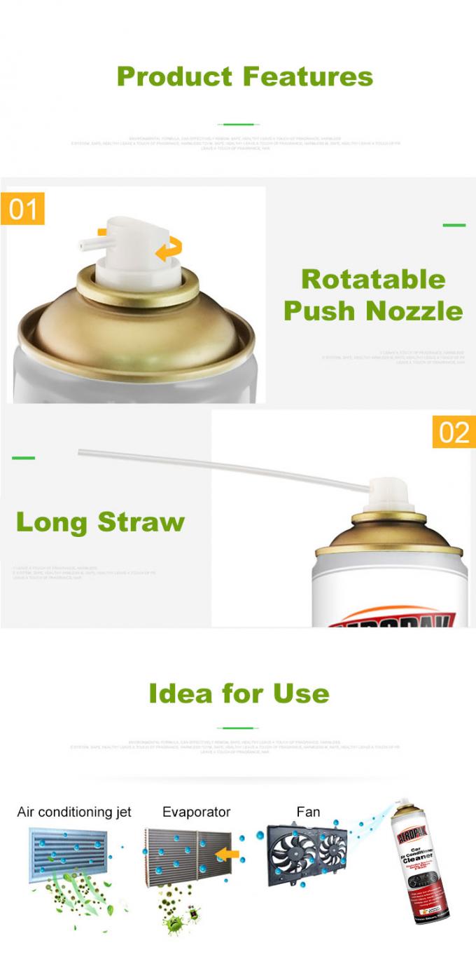 TUV সার্টিফিকেট কার এয়ার কন্ডিশনার ক্লিনিং স্প্রে 500ml 3