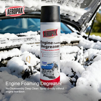 Aeropak 650ml Aerosol Foaming Engine Cleaner Spray-Quickly Clean & Dry Tinplate Can OEM Service Car Engine Degreaser