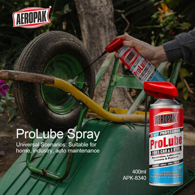 Aeropak 400ml Aerosol Transparent Colorless Non-Staining Anti-Rust Industrial Chain Lubricant Spray ROHS REACH Certified