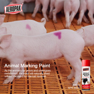 Aeropak Animal Marking Acrylic Liquid Coating & Spray Paint (Other Names Animal Marking Paint) Model APK-6810 for Appliance Use