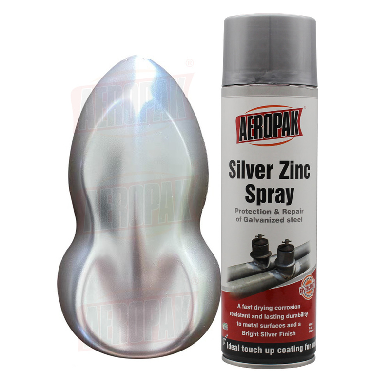 Silver And Zinc Aerosol Acrylic Spray Paint For Metal Surfaces