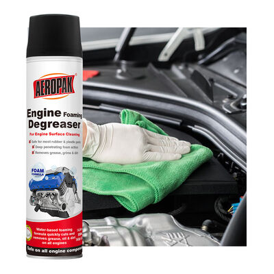 Aeropak 650ml Aerosol Foaming Engine Cleaner স্প্রে দ্রুত অপসারণ ভারী তেল দাগ পুরানো ইঞ্জিন অগন্ধহীন 3 বছরের মেয়াদ শেষ