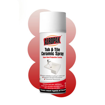 Aeropak 400ml ওয়াটারপ্রুফ হোয়াইট টব এবং টাইলস রিফিনিশিং সিরামিক পেইন্ট স্প্রে